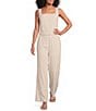 Blu Pepper Linen Blend Square Neck Button Back Coordinating Top - Image 3