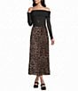 Blu Pepper Mesh Leopard Printed Midi Skirt - Image 3