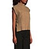 Blu Pepper Mock Neck Contrast Stitch Side Tie Sweater - Image 3