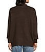 Blu Pepper Mock Neck Long Sleeve Sweater, Color:Brown - Image 2