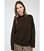Blu Pepper Mock Neck Long Sleeve Sweater, Color:Brown - Image 5
