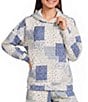 Blu Pepper Multi Floral Patchwork Printed Quilted Long Sleeve Hoodie - Image 1