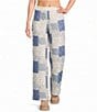 Blu Pepper Multi Floral Patchwork Printed Quilted Lounge Pants - Image 1