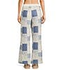 Blu Pepper Multi Floral Patchwork Printed Quilted Lounge Pants - Image 2