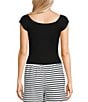 Blu Pepper Off The Shoulder Button Front Split Hem Knit Top - Image 2