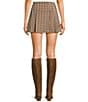 Blu Pepper Plaid Pleated Mini Skirt, Color:Khaki Multi - Image 2