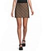 Blu Pepper Plaid Side Slit Mini Skirt - Image 1