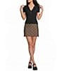 Blu Pepper Plaid Side Slit Mini Skirt - Image 3