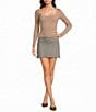Blu Pepper Plaid Side Slit Mini Skirt - Image 3