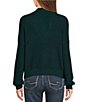 Blu Pepper Pointelle Knit Round Roll Neck Long Sleeve Sweater - Image 2