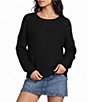 Blu Pepper Pointelle Knit Round Roll Neck Long Sleeve Sweater - Image 4