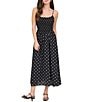 Blu Pepper Polka Dot Smocked Basque Waist Midi Dress - Image 1