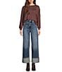 Blu Pepper Rib Knit Round Neck Long Sleeve Top - Image 3