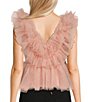 Color:Light Pink - Image 2 - Ruffle Tulle Tank Top