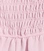 Blu Pepper Short Puff Sleeve Tie Front Shirred Blouse - Image 4