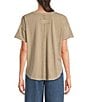 Blu Pepper Short Sleeve Exposed Seam Knit Top - Image 6