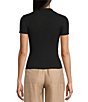 Blu Pepper Short Sleeve Snap Front Knit Top - Image 2