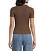 Blu Pepper Short Sleeve Snap Front Knit Top - Image 6