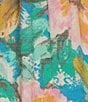 Color:Aqua Multi - Image 3 - Sleeveless Floral Print Ruffle Strap Midi Dress