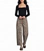 Blu Pepper Square Neck Ruched Side Long Sleeve Top - Image 3