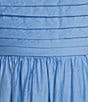Blu Pepper Square Neck Short Puff Sleeve A-Line Dress, Color:Aqua - Image 4