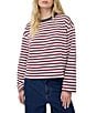 Blu Pepper Striped Boxy Long Sleeve Top - Image 2