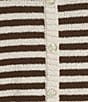 Blu Pepper Striped Short Sleeve Contrast Trim Sweater - Image 4