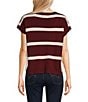 Blu Pepper Striped Cap Sleeve Side Bow Detail Sweater - Image 2