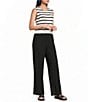 Blu Pepper Striped Tie Back Sleeveless Cropped Sweater - Image 3
