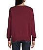 Blu Pepper Teddy Bear Long Sleeve Sweater, Color:Burgundy - Image 2