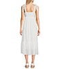Blu Pepper Textured V-Neck Tie Shoulder Midi Dress, Color:White - Image 2