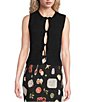 Blu Pepper Tie Front Sleeveless Knit Cardigan - Image 1