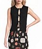 Blu Pepper Tie Front Sleeveless Knit Cardigan - Image 6