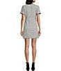 Blu Pepper Tweed Tie Front Short Sleeve Mini Dress - Image 2