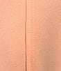 Color:Light Orange - Image 5 - V-Neck Long Sleeve Exposed Seam Top