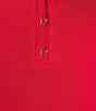 Blu Pepper V-Neck Short Sleeve Half Snap Button Knit Top - Image 4