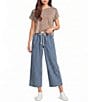 Blu Pepper Washed Boxy Knit Short Sleeve Top - Image 3