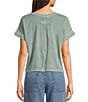 Blu Pepper Washed Boxy Knit Short Sleeve Top - Image 2
