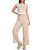 Blu Pepper Coordinating Wide Leg Flowy Pants - Image 3