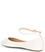 Color:Ivory - Image 3 - Blue by Betsey Johnson Ace Pearl Ankle Strap Ballet Flats