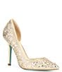 Color:Light Gold - Image 1 - Blue by Betsey Johnson Chic Cut-Out Rhinestone Dress Pumps