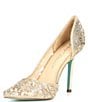 Color:Light Gold - Image 4 - Blue by Betsey Johnson Chic Cut-Out Rhinestone Dress Pumps