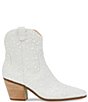 Color:Pearl - Image 2 - Blue by Betsey Johnson Diva Bridal Pearl Embellished Western Booties