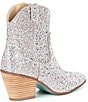 Color:Rhinestone - Image 2 - Blue by Betsey Johnson Diva Rhinestone Western Booties