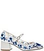 Color:Blue Floral - Image 2 - Blue by Betsey Johnson Ezra Floral Bead Mary Jane Pumps