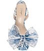 Color:Blue Floral - Image 6 - Blue by Betsey Johnson Fawn Floral Pearl Bow Dress Sandals