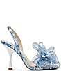 Color:Blue Floral - Image 2 - Blue by Betsey Johnson Fawn Floral Pearl Bow Dress Sandals