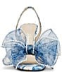 Color:Blue Floral - Image 5 - Blue by Betsey Johnson Fawn Floral Pearl Bow Dress Sandals