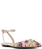 Betsey Johnson Blue by Betsey Johnson Garbo Beaded Mesh Ankle Strap Flats,Specials : American Fashion Style Bags On Sale
