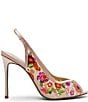 Blue by Betsey Johnson Gerri Beaded Slingback Peep Toe Pumps - Image 3